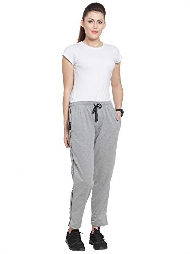 Women's Slim Fit Poly Cotton Track Pants - litefabric